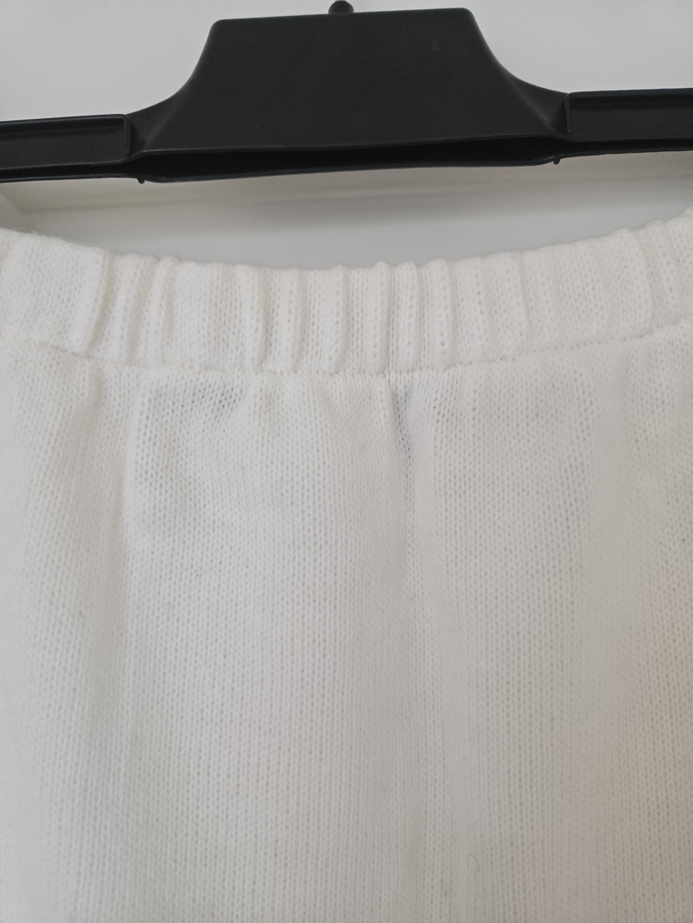 Cream Knit Midi Skirt with Contrast Trim - Picture 7 of 9